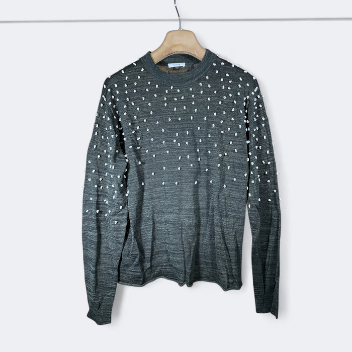 Knitted Sweater White Stones