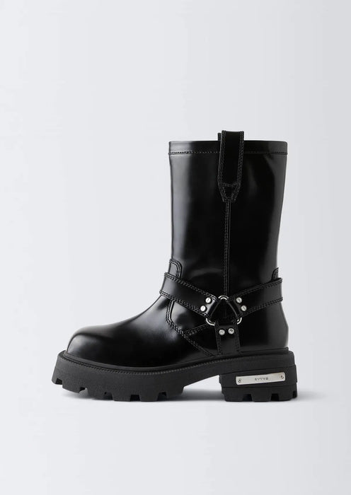 Dominique Leather Black