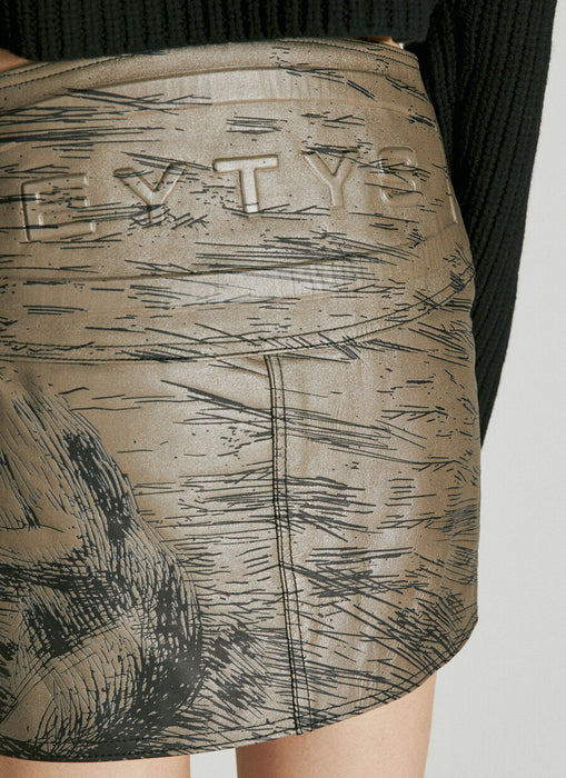 Rouge Zorn Leather Skirt