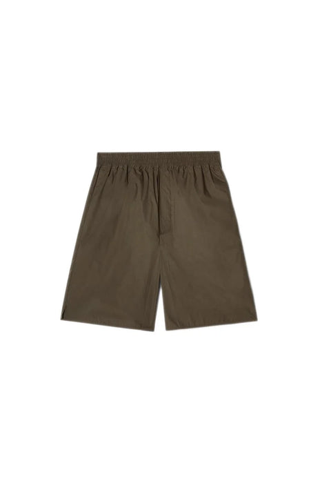 Relaxed poplin shorts khaki/green