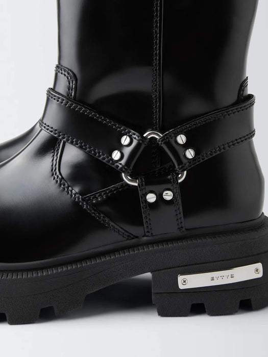 Dominique Leather Black