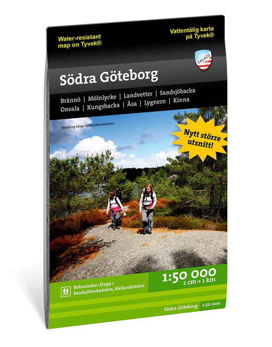 karta södra göteborg 1:50000 - böcker - calazo förlag