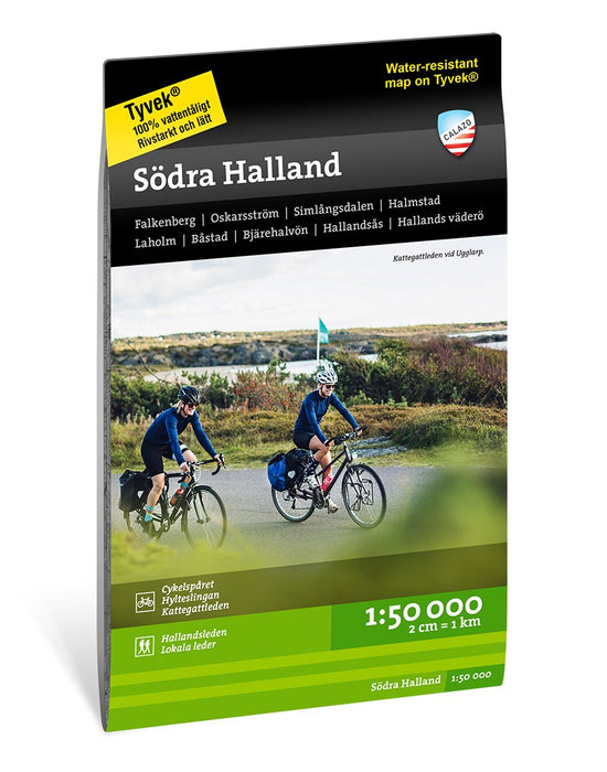 karta södra halland 1:50000 - böcker - calazo förlag