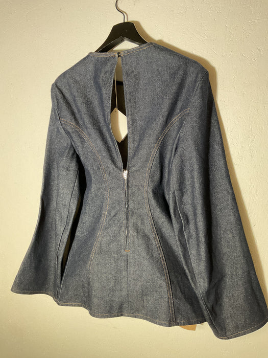Curved Denim Top