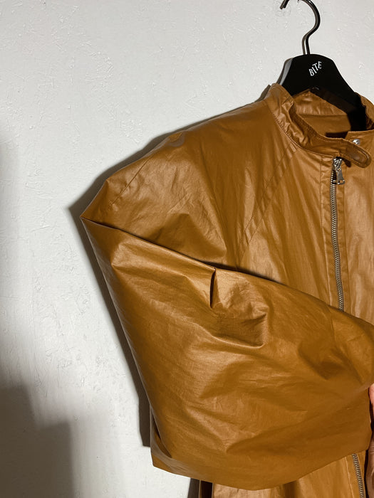 Curved Sleeve Waxed Cotton Jacket