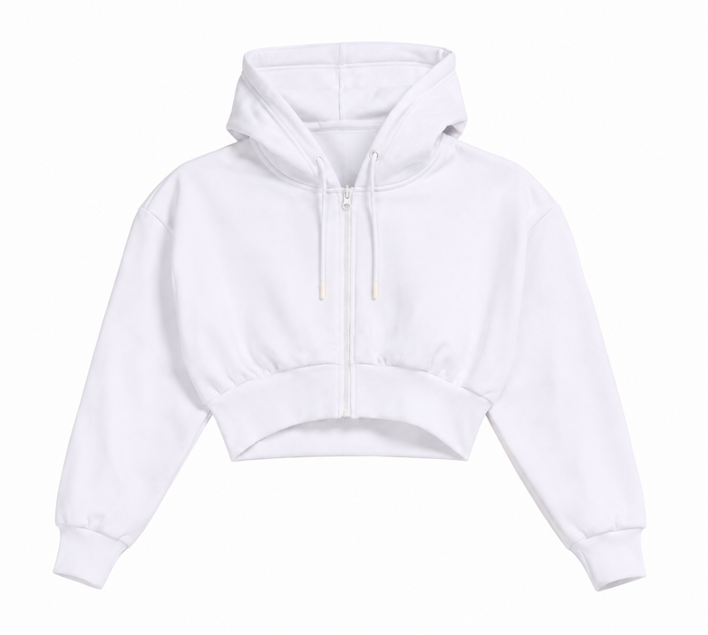 Cropped Zipped Hoodie