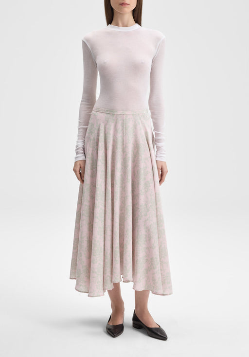 The outfit is shown from a straight-on, front-facing angle, with the model standing upright and facing directly toward the camera.