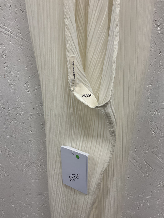 Halterneck Cotton/Silk Crepe Dress