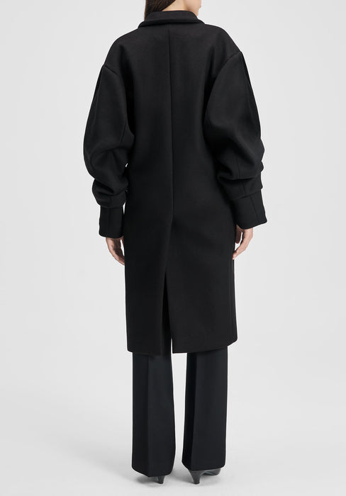Pleated Sleeve Coat