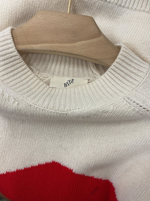 Roundneck Raglan Intarsia Knit