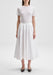 The outfit is shown from a straight-on, front-facing angle, with the model positioned directly toward the camera.