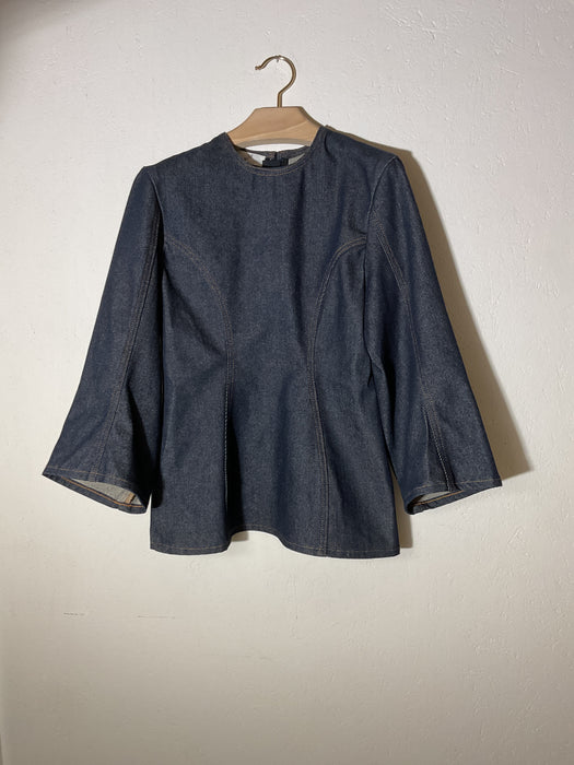 Curved Denim Top
