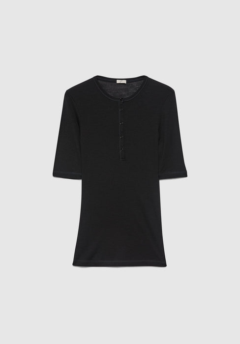 Leo Buttoned Rib Button Top