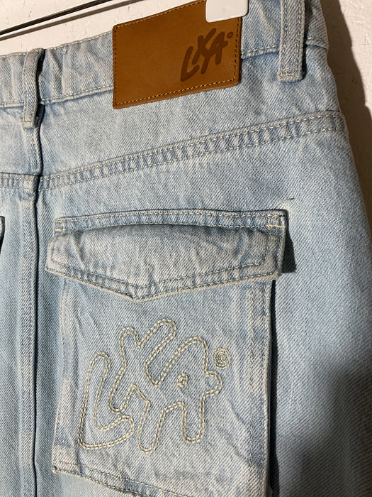 Cargo Denim Mini Skirt