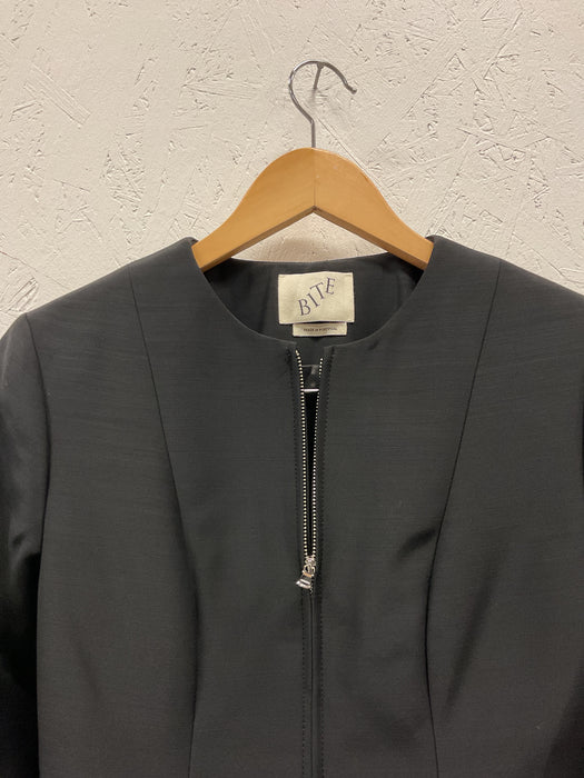 Bloused Shaped Wool/Silk Jacket
