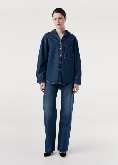 Denim Collar Shirt
