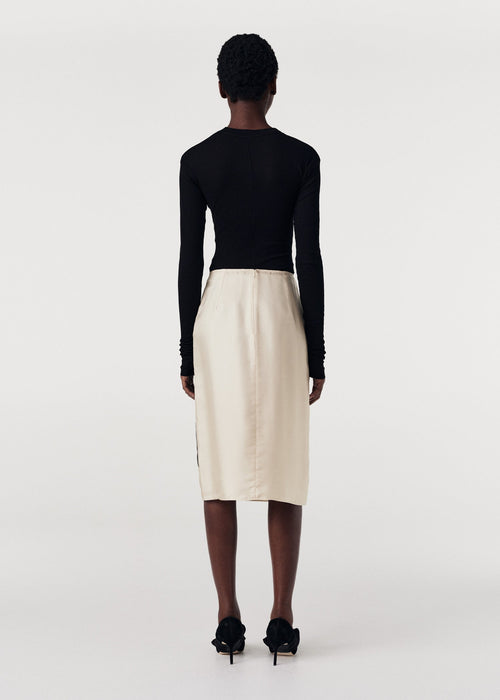 Print Silk Skirt