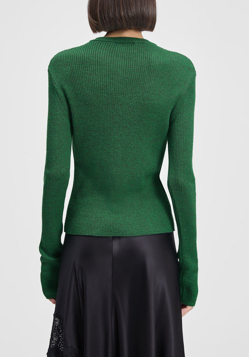 Slim Merino Rib Knit Cardigan