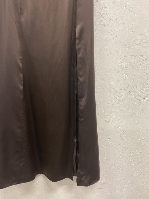 Brown Silk Skirt