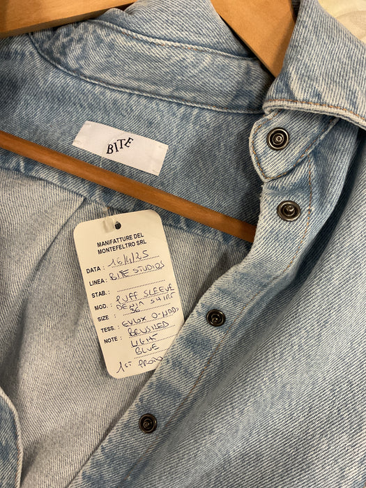 Puff Sleeve Denim Shirt
