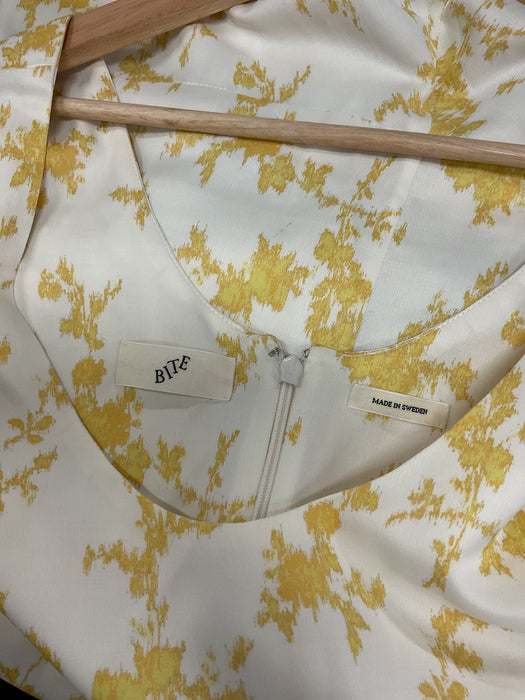 Cotton Dress Black/Yellow Print