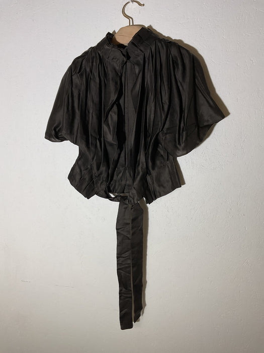 Backless Peasant Silk Top
