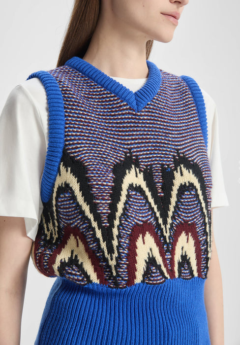 Neon Jacquard Knit Slip-over