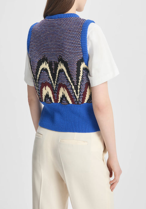 Neon Jacquard Knit Slip-over