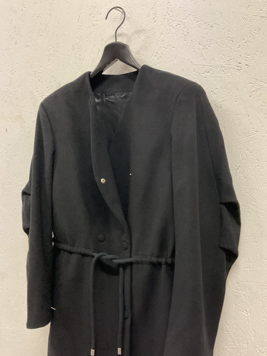 Black Coat with Drawstring