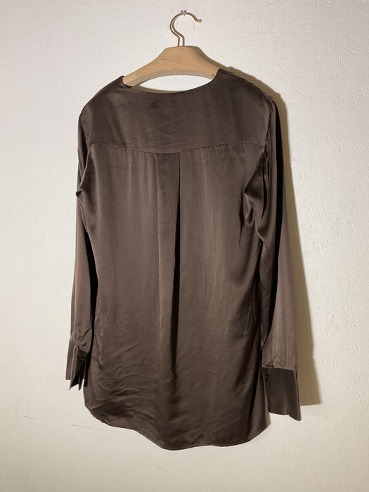 Deep V Silk Blouse