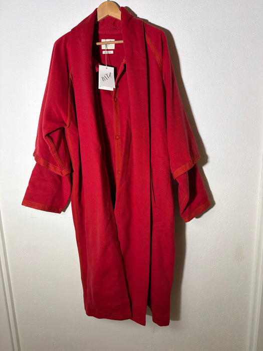 Oversized Red Tape Coat