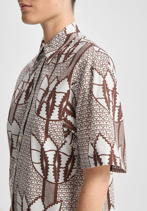 Shine Printed Shirt Dress
