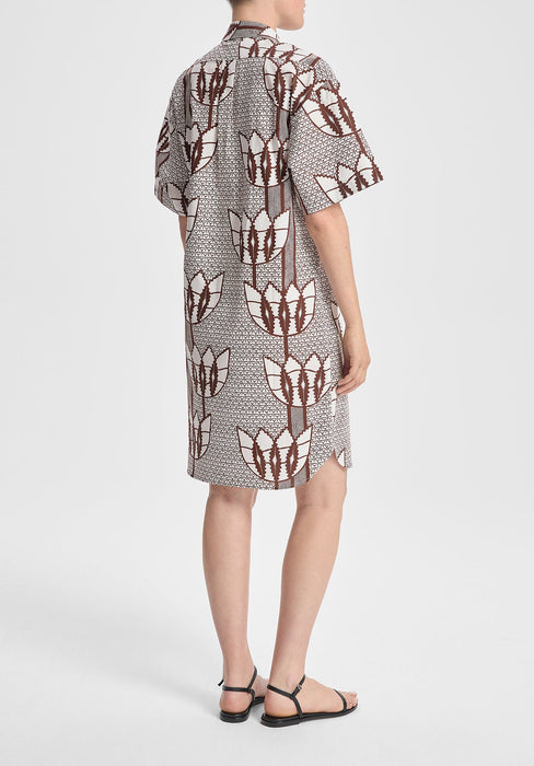 Shine Printed Shirt Dress