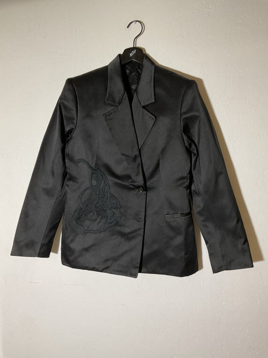 Silk/Cotton Suit Jacket with Embroidery