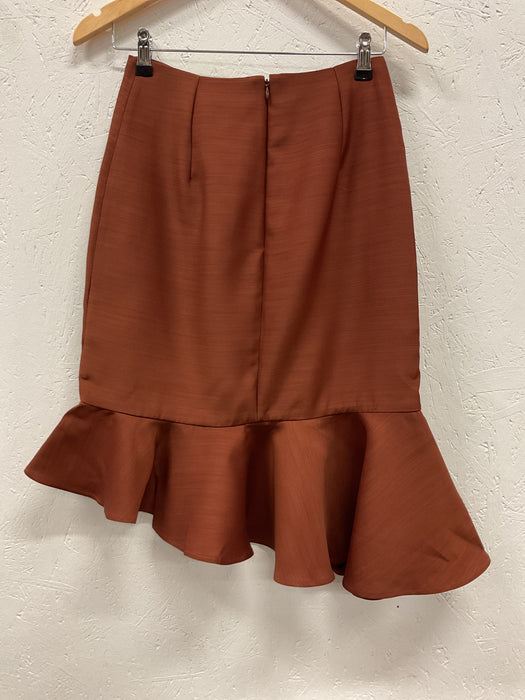 Wool/Silk Skirt with Assymetric Frill