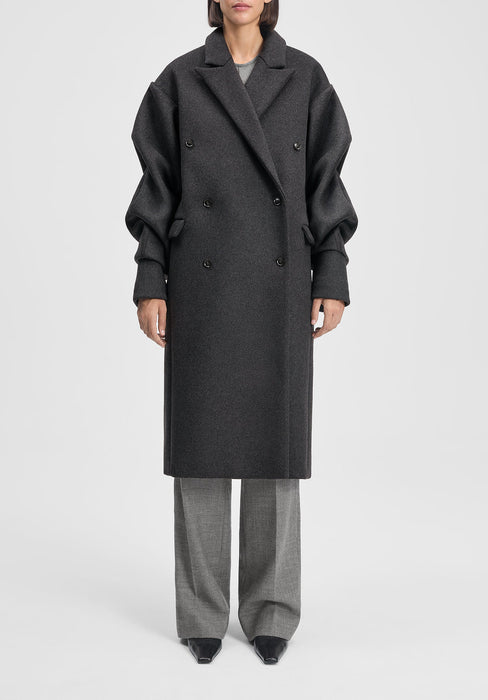 Pleated Sleeve Coat