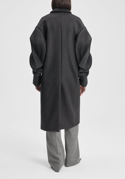 Pleated Sleeve Coat