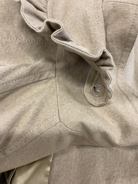 Trench Coat with Frill Collar