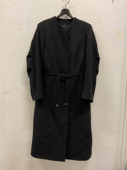 Black Coat with Drawstring
