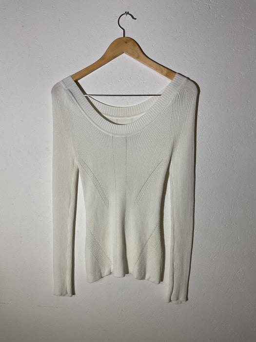 White Jersey Top