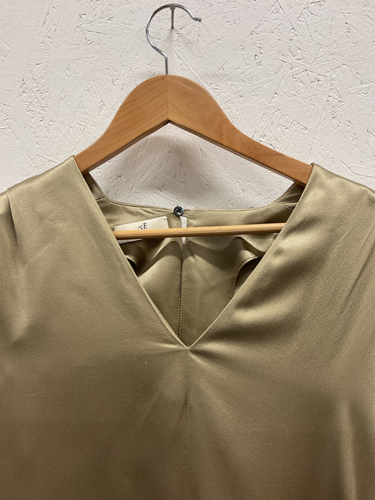 Silk Dress with Shoulderpads