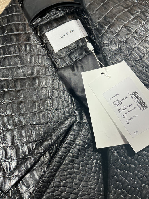 Ryker Black Croco Leather Jacket