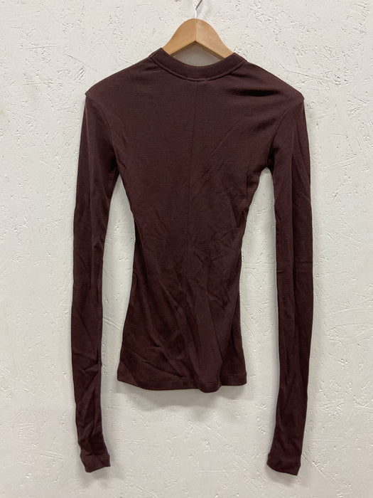Dark Brown long-sleeve Jersey Wool
