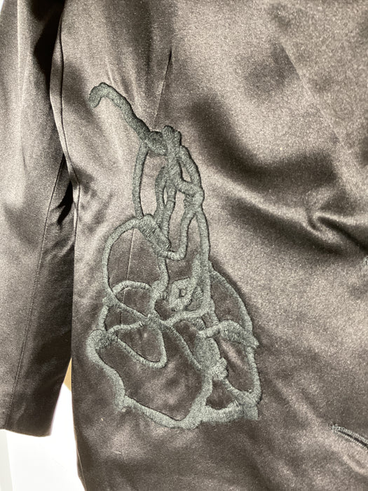 Silk/Cotton Suit Jacket with Embroidery