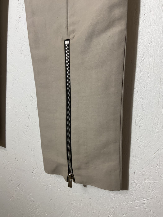 Tailored Wool Trousers with Zippers