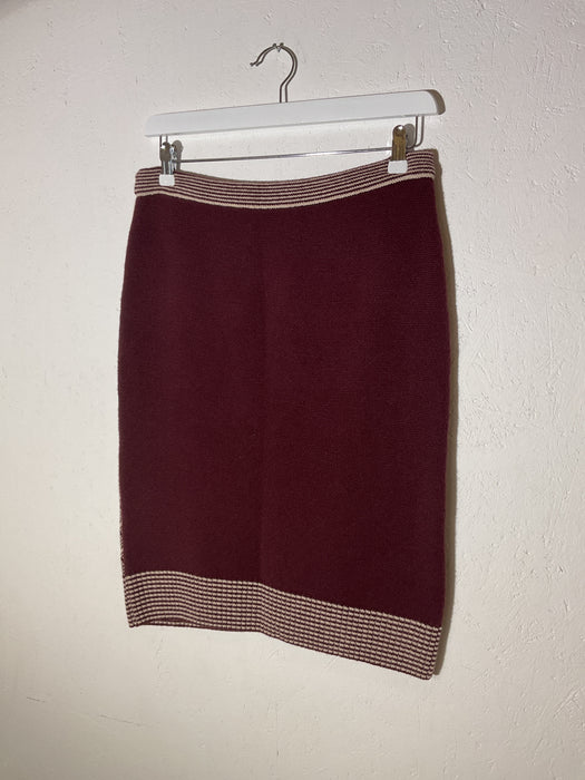 Checked Jacquard Knit Skirt