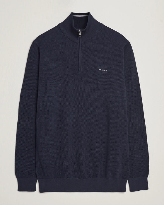 Cotton Pique Half Zip