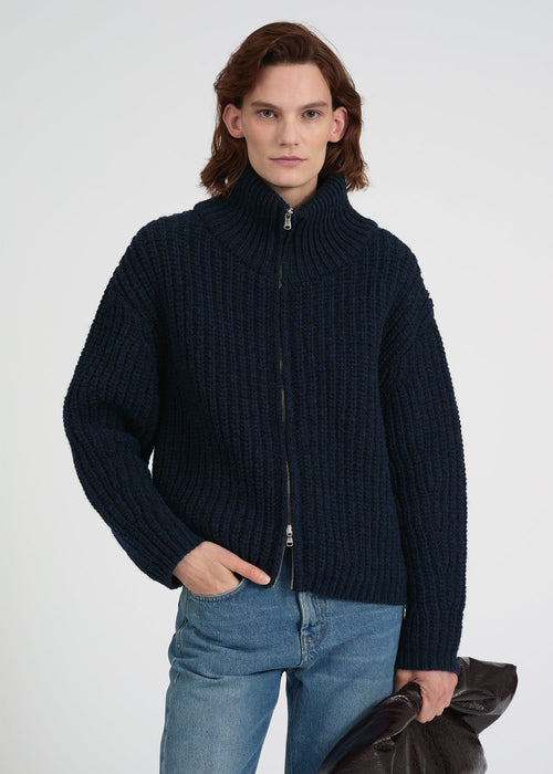 Chunky Heritage Zip Cardigan