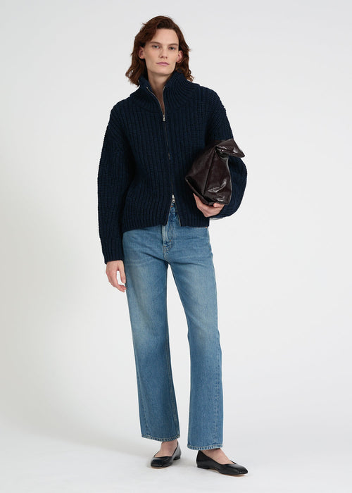 Chunky Heritage Zip Cardigan