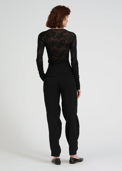 Evening Belted Satin Trouser